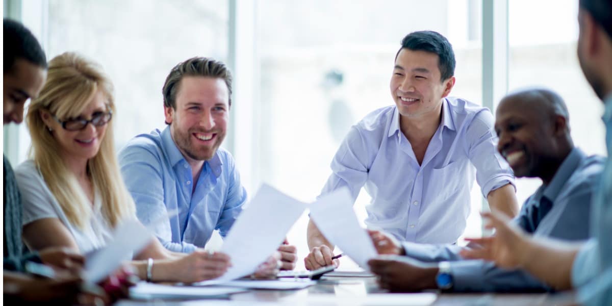 people discussing in a meeting